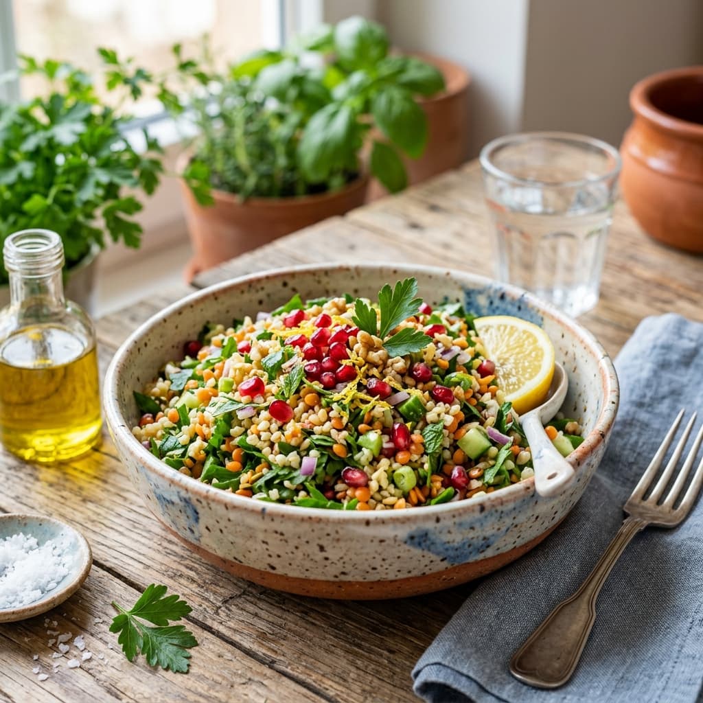 Bulgurlu Mercimek Salatası
