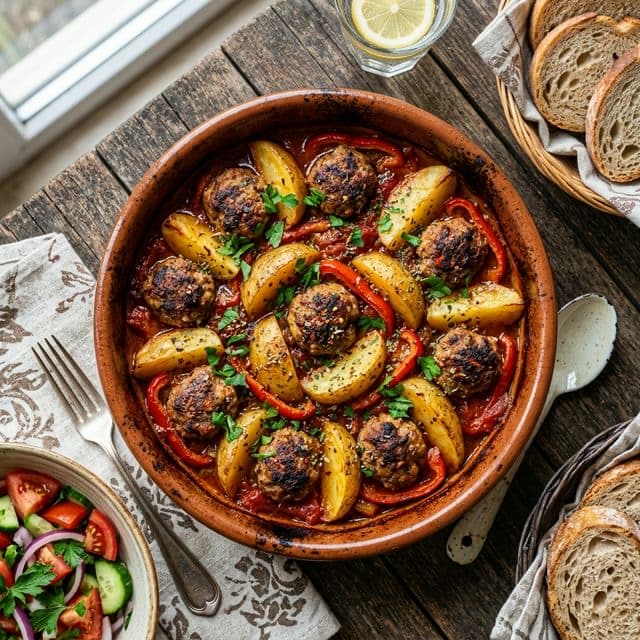 Fırında Patatesli Et