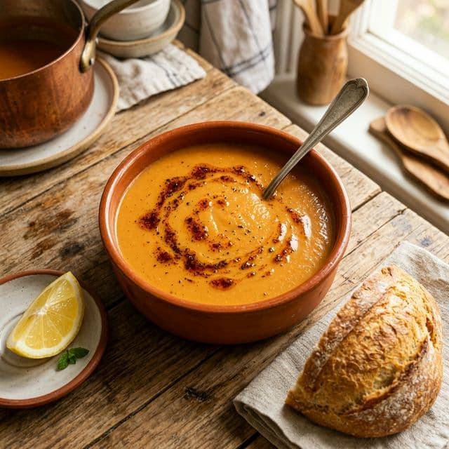 Süzme Mercimek Çorbası tarifi