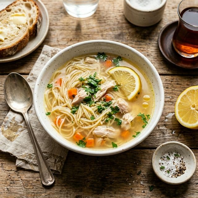 Tavuk Suyu Şehriye Çorbası