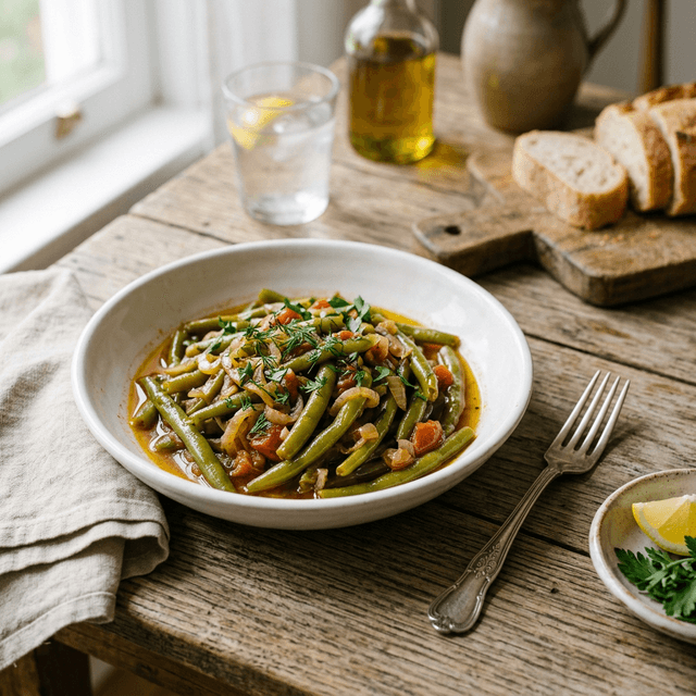 Taze Fasulye Zeytinyağlı tarifi